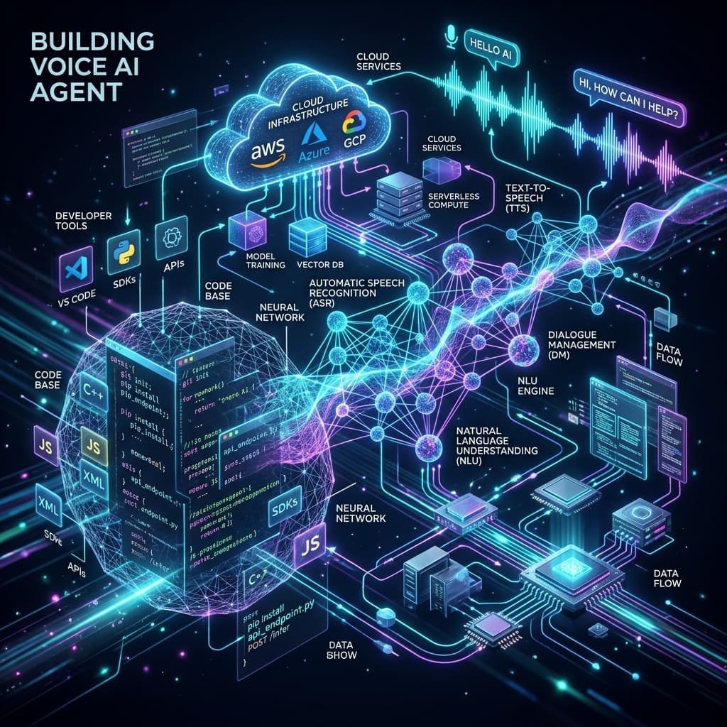 How to Build a Voice AI Agent in 2026: Step-by-Step Tutorial with Architecture, Tools, and Code - Ringlyn AI voice agent blog